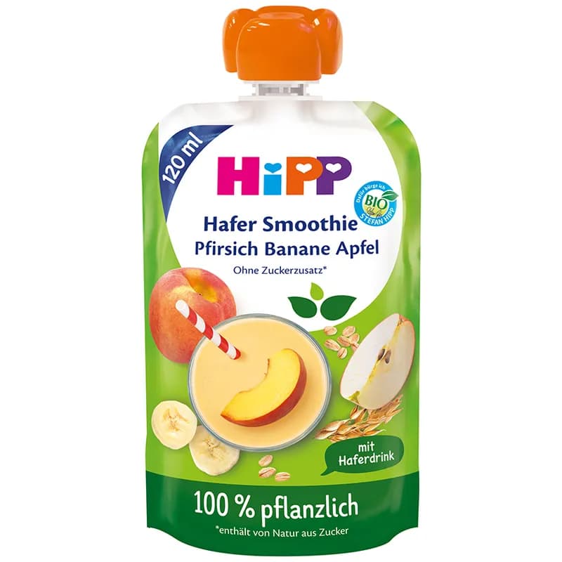 Hipp Smoothie Piersici,Mere, Banane Cu Ovaz
