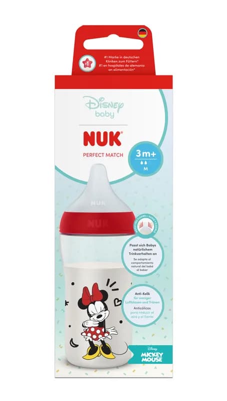 Nuk Pm Bib Pp Tc 260ml Minnie Tet.Si 3+ Flux M