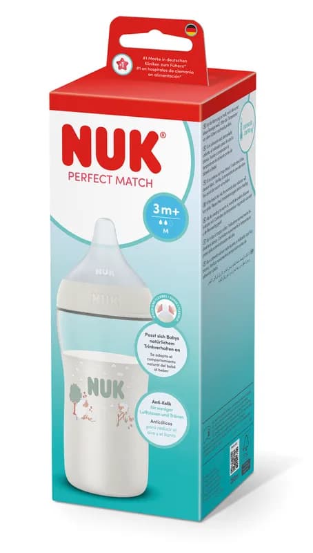 Nuk Pm Bib Pp Tc 260ml Alb Tet.Si 3+ Flux M