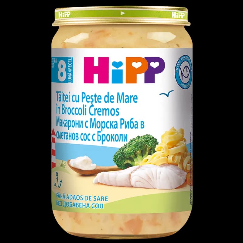 Hipp Taitei Cu Peste De Mare In Broccoli Cremos 22