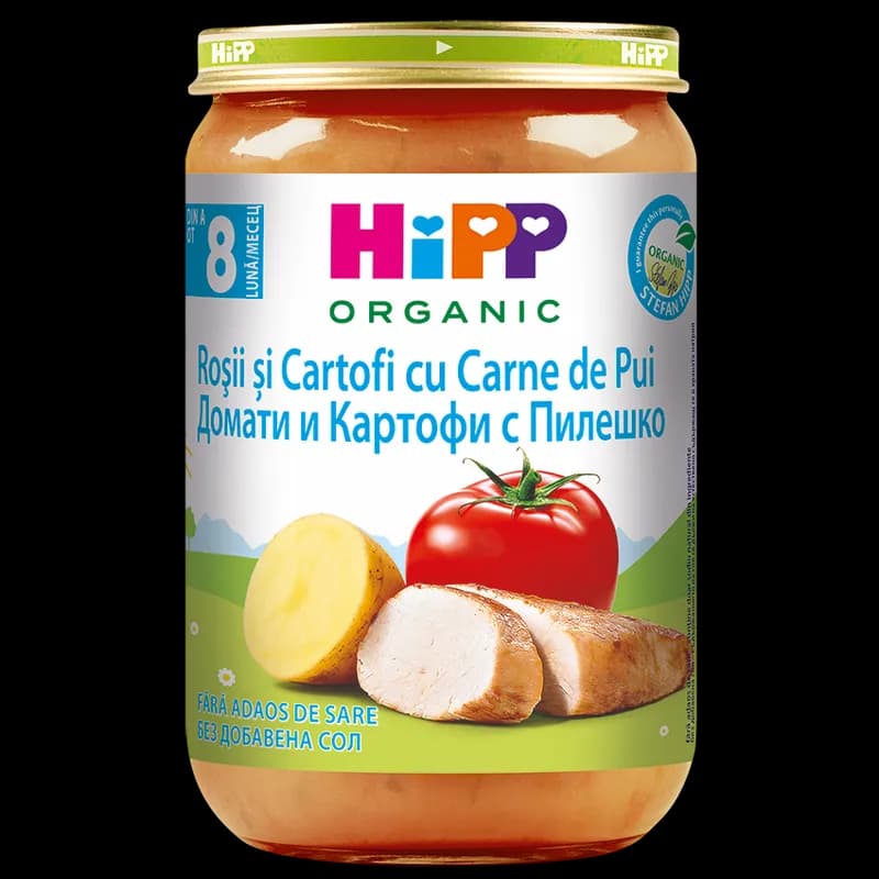 Hipp Meniu Pui Cu Rosii Si Cartofi 220gr