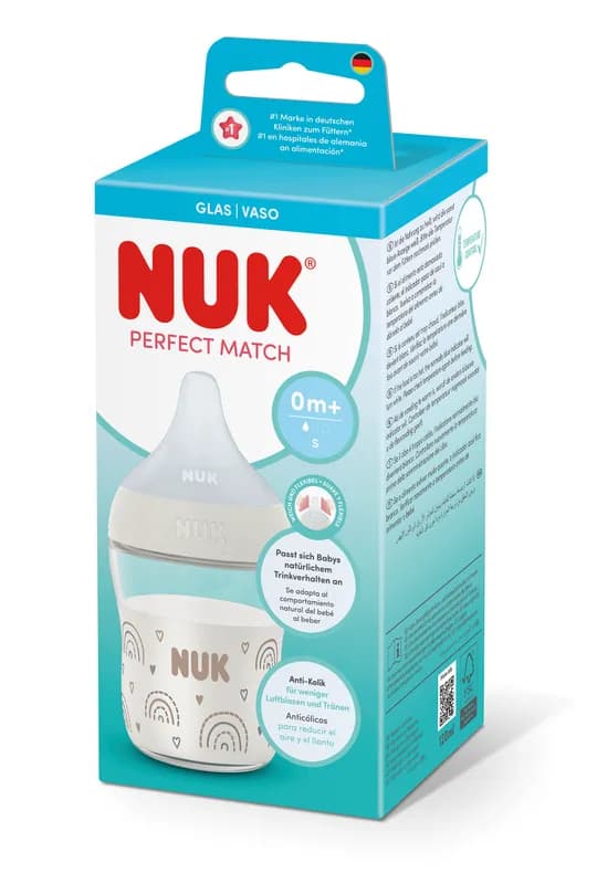 Nuk Pm Bib Sticla Tc 120ml Tet.Si 0+ Flux S
