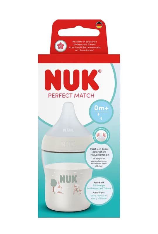 Nuk Pm Bib Pp Tc 150ml Alb Tet.Si 0+ Flux S