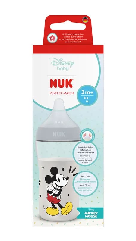 Nuk Pm Bib Pp Tc 260ml Mickey Tet.Si 3+ Flux M