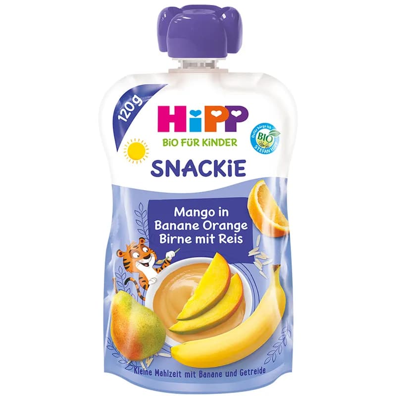 Hipp Snackie Banane, Pere, Mango Si Portocale Cu