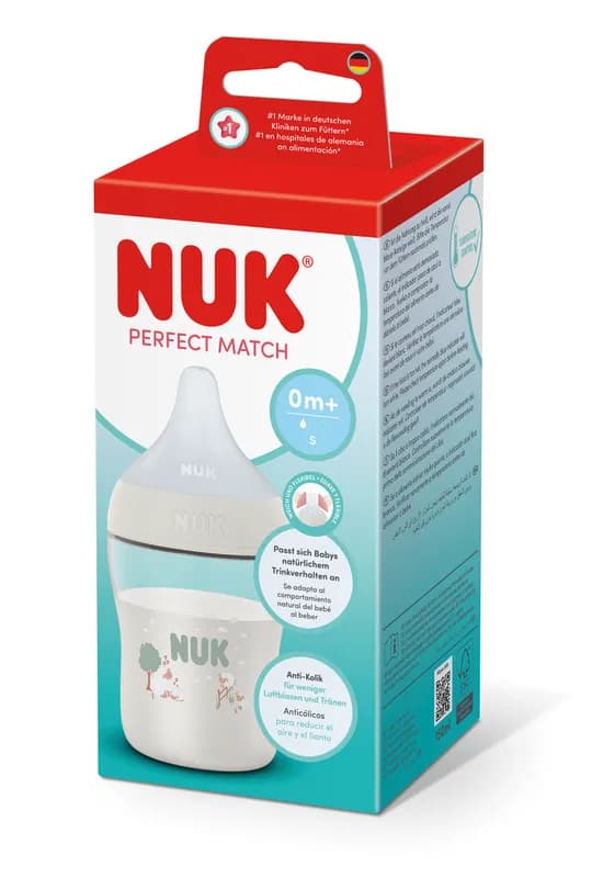 Nuk Pm Bib Pp Tc 150ml Alb Tet.Si 0+ Flux S