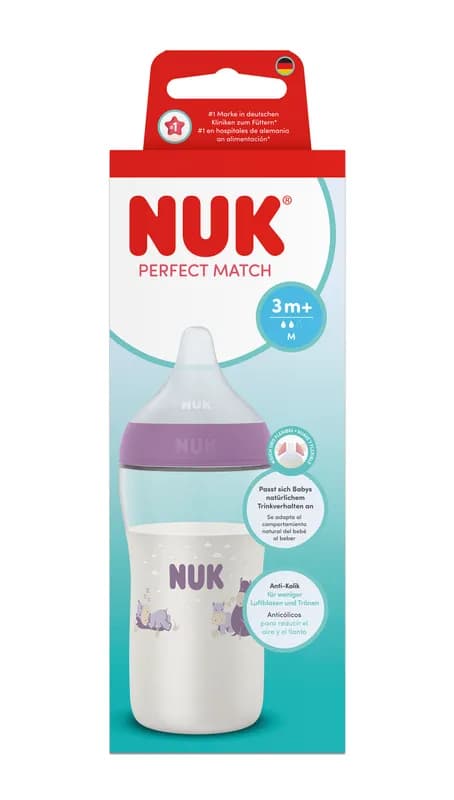 Nuk Pm Bib Pp Tc 260ml Roz Tet.Si 3+ Flux M