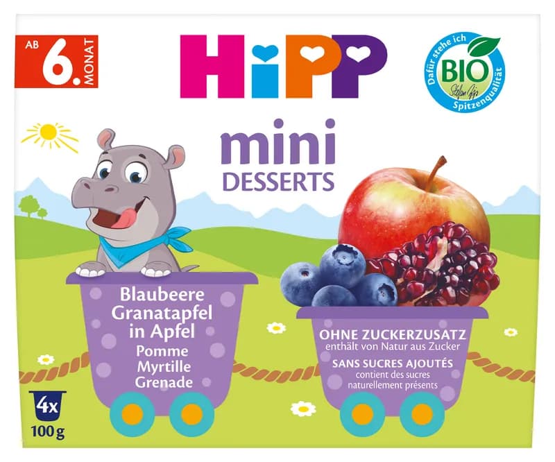 Hipp Mini Desserts Mere, Afine, Rodie